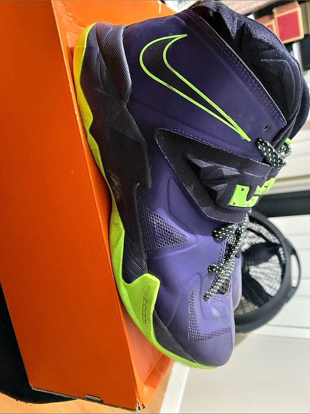 Nike Hyperdunk X Basketball Shoes Purple & Green US 8.5